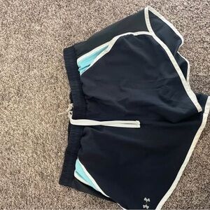 Under Armour Black Shorts with Blue and White Trim